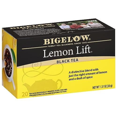 Bigelow Tea Lemon Lift Black Teabags Box Caffeinated 20 Count Pack of 6