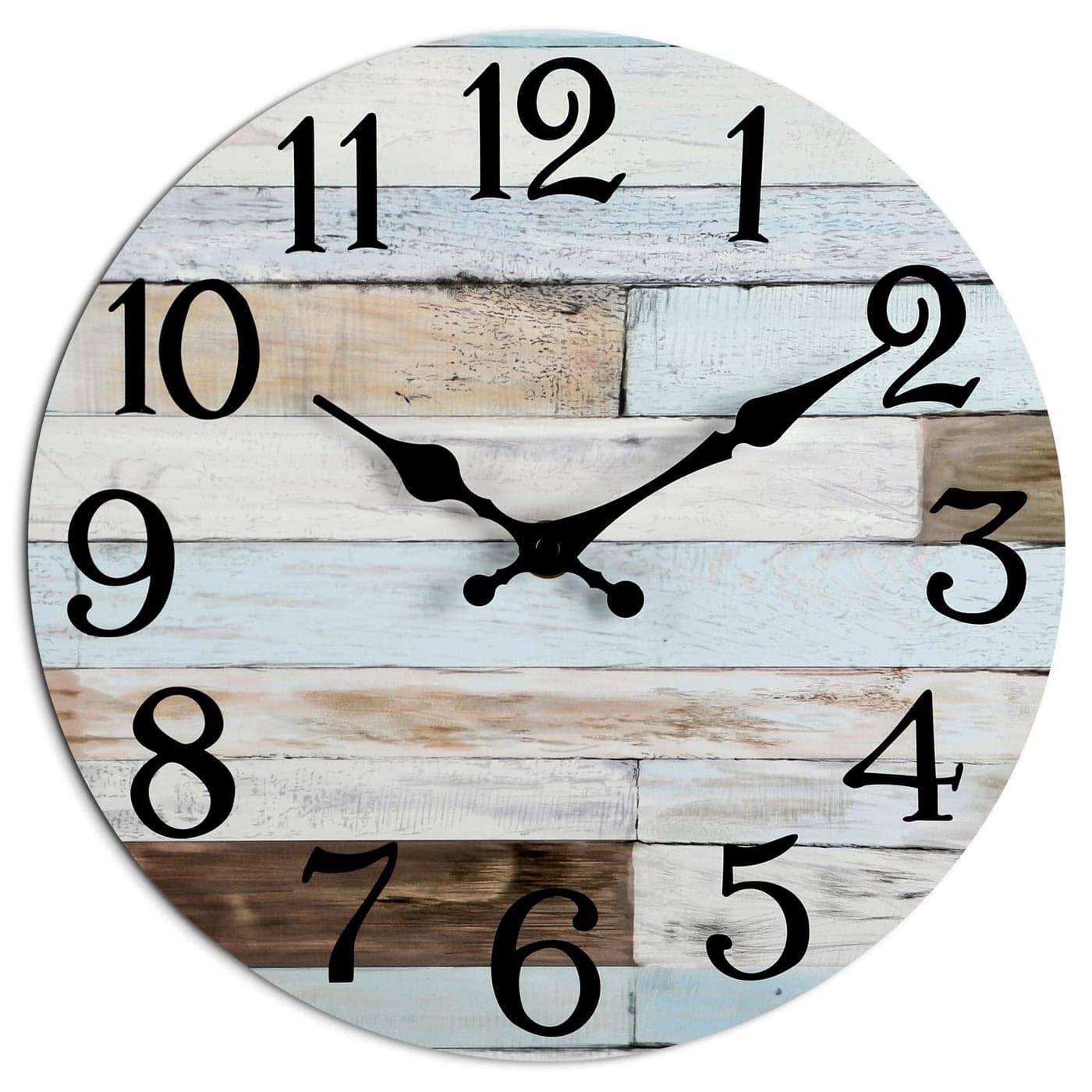 KECYET Wall Clock Battery Operated 10 Inch Silent NonTicking Coastal Country Style Decorative for Living Room Kitchen HomeBathroom Bedroom Laundry Room