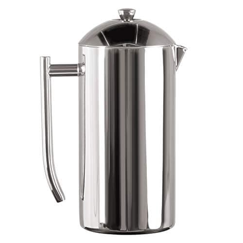 Frieling Double-Walled Stainless Steel French Press Coffee Maker - 44 oz, Polished, Extra Large Stainless Steel Coffee Press for Commercial Use - Camping Coffee Makers & Tea Press