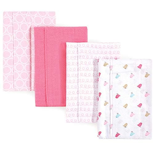 Luvable Friends Unisex Baby Cotton Flannel Burp Cloths, Birdies, One Size