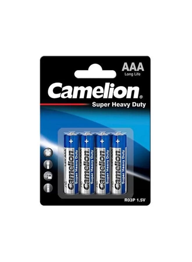Camelion Super Heavy Duty AAA 1.5V Battery- 4pcs