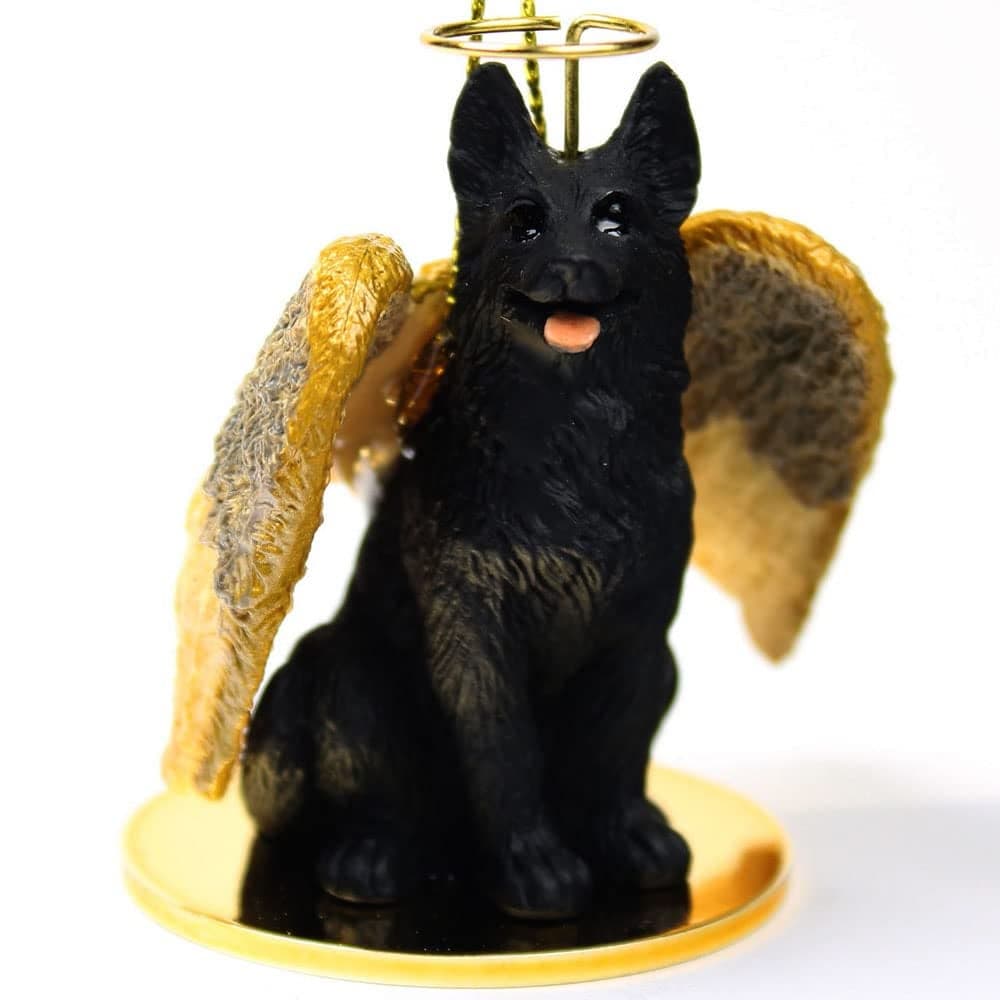 Conversation Concepts German Shepherd Angel Dog Ornament Black