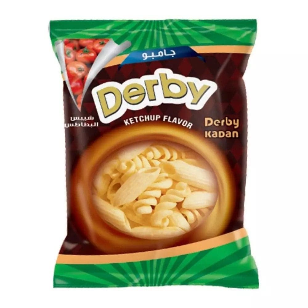 Derby Ketchup Flavored Potato Snacks In Pasta Shape- 60gms