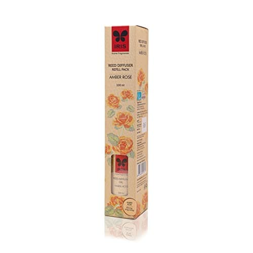 IRIS, Home Fragrance, IRIS Amber Rose Reed Diffuser Refill, Lavender Scent, Toxin-Free, Fine-Living Fragrance, Aromachology, Mood Enhancer, Made in India - 1 Unit of 100ml Fragrance Diffuser Oil.