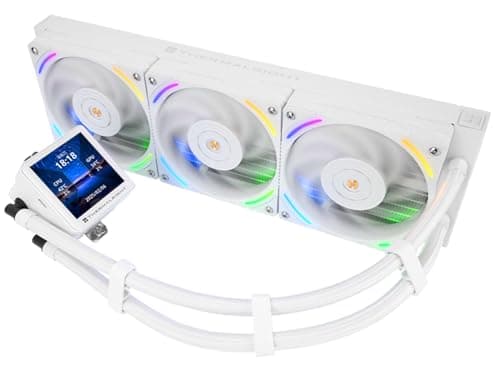 360mm AIO CPU Liquid Cooler, Frozen Vision 360 ARGB White V2, 2.88-Inch IPS LCD Screen, 480x480 Resolution, 3x120mm PWM ARGB Fans, 2150RPM, for AMD AM4/AM5 and Intel LGA1851/1700/1200/115X/2011/2066