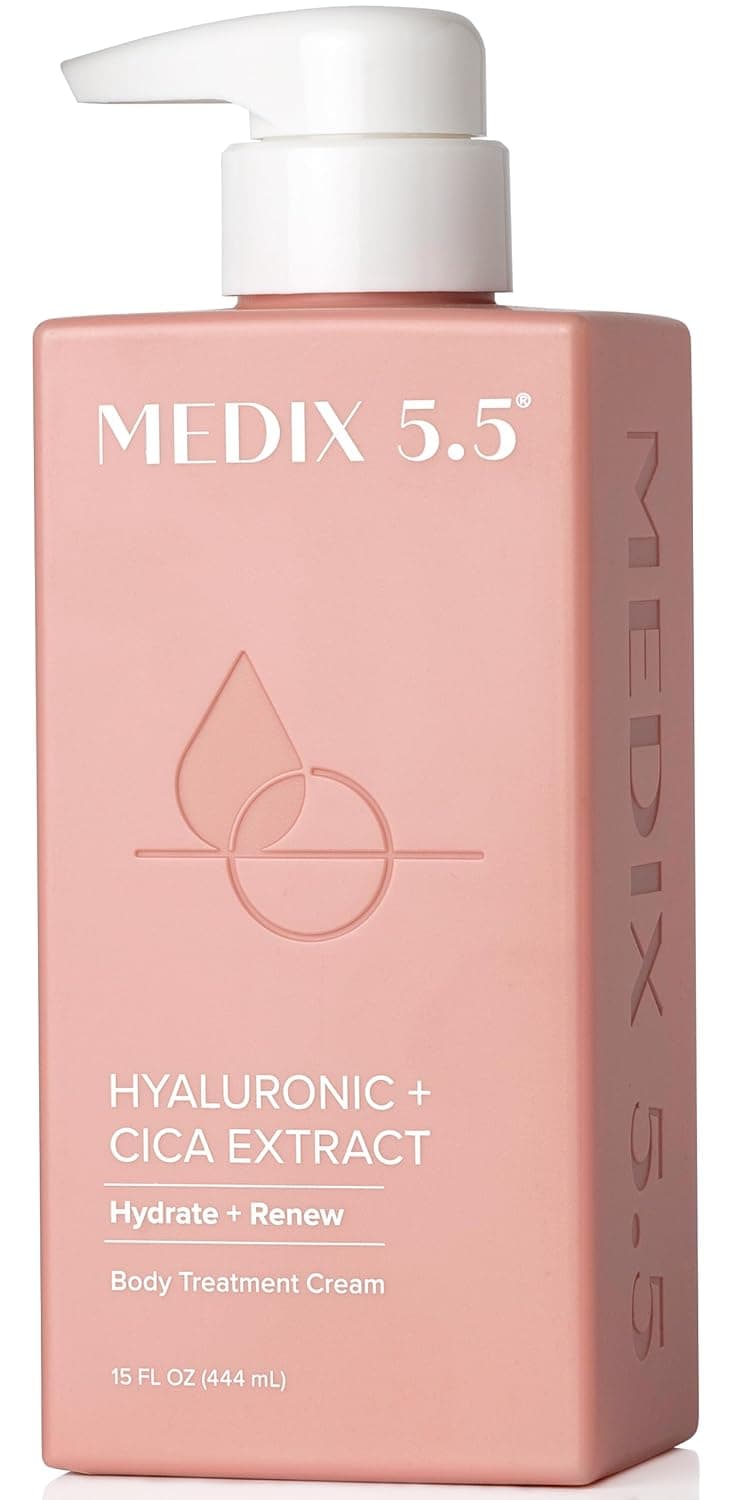 Medix 55 Hyaluronic Acid Vitamin E Cream Body Lotion Face Moisturizer Hydrating Dry Skin Firming Lotion Minimizes Look Of Wrinkles Stretch Marks Crepey Skin Skin Care Products 15 Fl Oz
