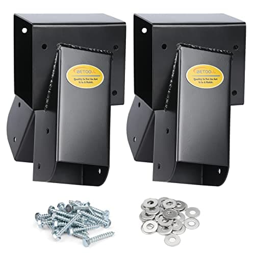BETOOL Swing Set Brackets 2pcs A Frame Swing Bracket Hardware with All Mounting Accessories Black
