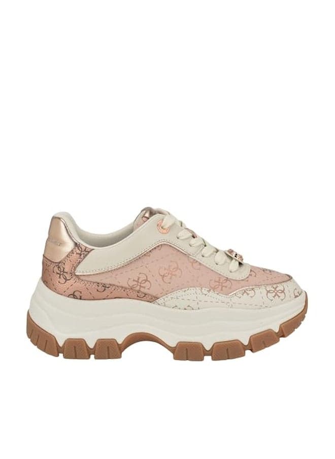 Guess Women's Berrett Sneaker, Light Pink Logo Multi 680, 11