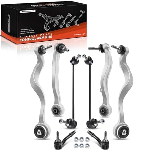 A-Premium 8Pcs Front Suepnsion Kit, Lower Forward & Rearward Control Arm, Sway Bar Link, Outer Tie Rod End, Compatible with BMW 528i 08-10, 525i/530i 06-07, 535i 08-10, 545i 04-05, 550i 06-10, Sedan