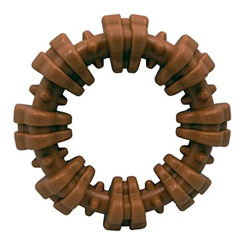 Nylabone Textured Ring Power Chew Toy for Small Dogs Tough Dog Toys Durable Design for Aggressive Chewers Best Dog Boredom Toys Flavor Medley Small Up to 25 lbs 1 Count