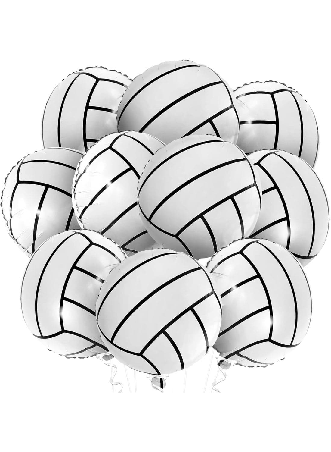 Volleyball Balloons Mylar for Volleyball Party Decorations - 18 Inch, Pack of 10 | Sports Balloons for Senior Night Decorations | Volleyball Party Supplies