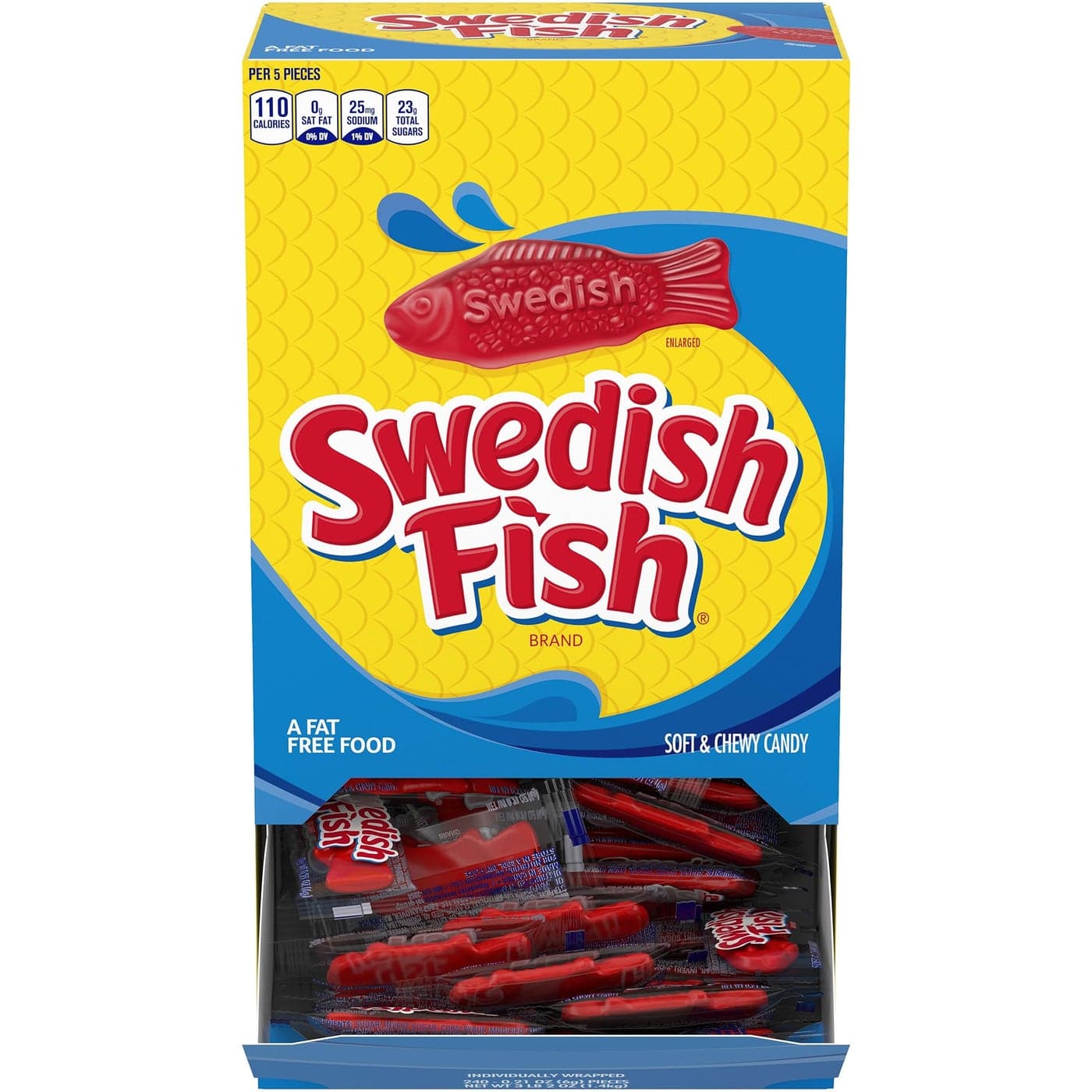 SWEDISH FISH Individually Wrapped Soft Chewy Candy Bulk Candy School Snacks 240 Count Box