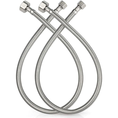 Midanya Faucet Supply Lines24 Stainless Steel Braided Water Supply Line 12 FIP x 38 COMP Faucet Hose Faucet Hose Connector x 2 Pcs 1 Pair