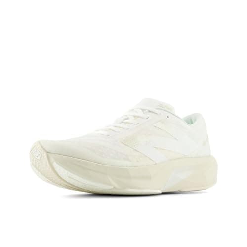 New Balance Men's FuelCell Rebel V4 Running Shoe, White/Linen/Sea Salt, 7