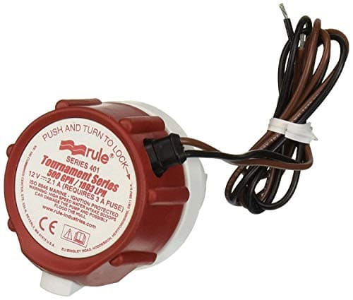 Jabsco Rule Industries 45DR 500Gph Replacement Motor Car- , White/Red
