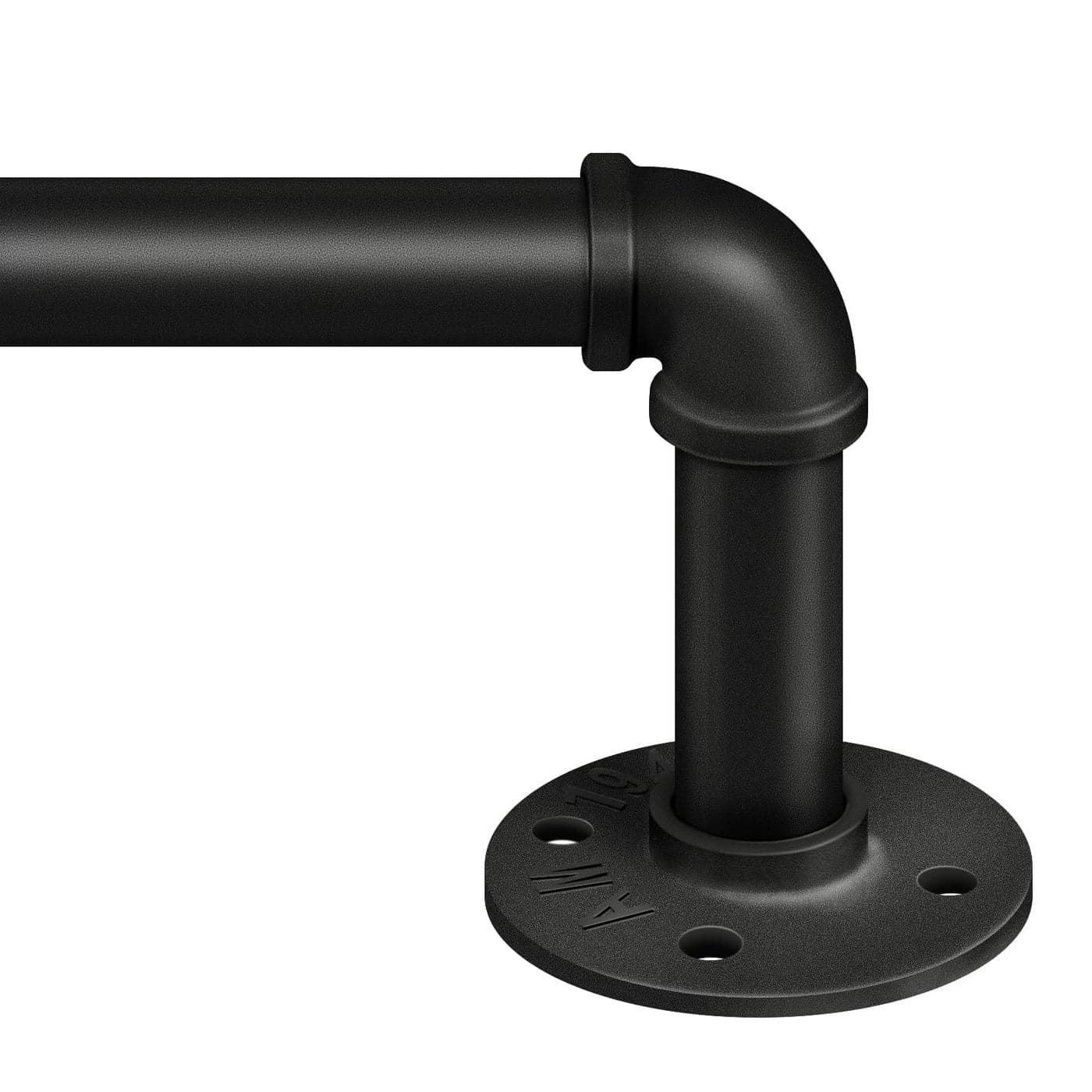 Zeerobee Curtain Rods for Windows 32 to 48 1 Inch Industrial Wrap Around Black Curtain Rod IndoorOutdoor Room Divider Adjustable Drapery Pole 3248