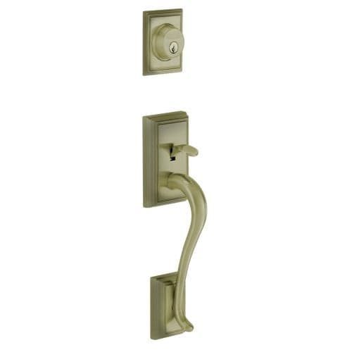 Schlage F58 ADD 609 Addison Exterior Handleset with Deadbolt Antique Brass Exterior Half Only