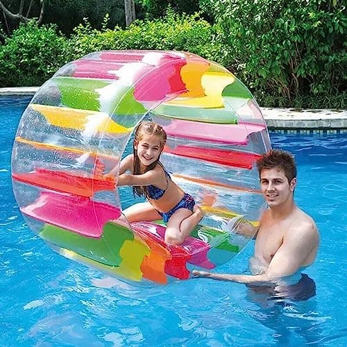 MorTime Inflatable Roller Float 40 Colorful Water Wheel Swimming Pool Roller Toy for Kids and Adults Outdoors