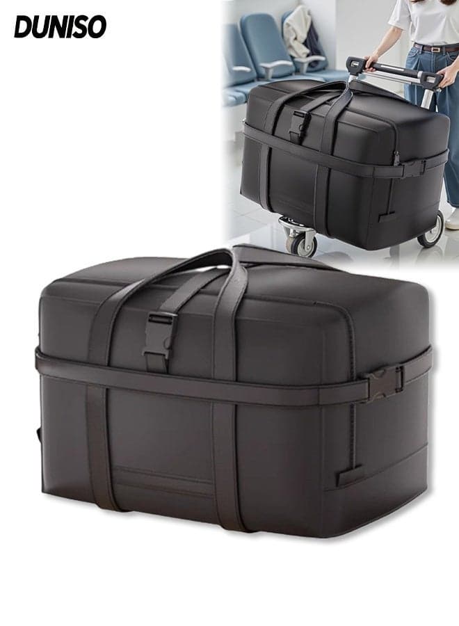 Extra Large Moving Bags with Strong Zippers & Carrying Handles,Portable Oxford Storage Bag Organizer,Foldable Tote Bags for for Moving, Traveling, 60*29*43cm,Black