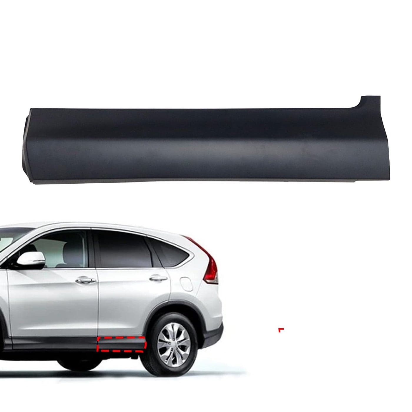 SecosAutoparts Rear Left Door Lower Molding Compatible with Honda CRV 20122016 24L l4 Replace 75333T0AA01 75333T0AA01 Rear Driver Door Garnish Without Chrome Trim