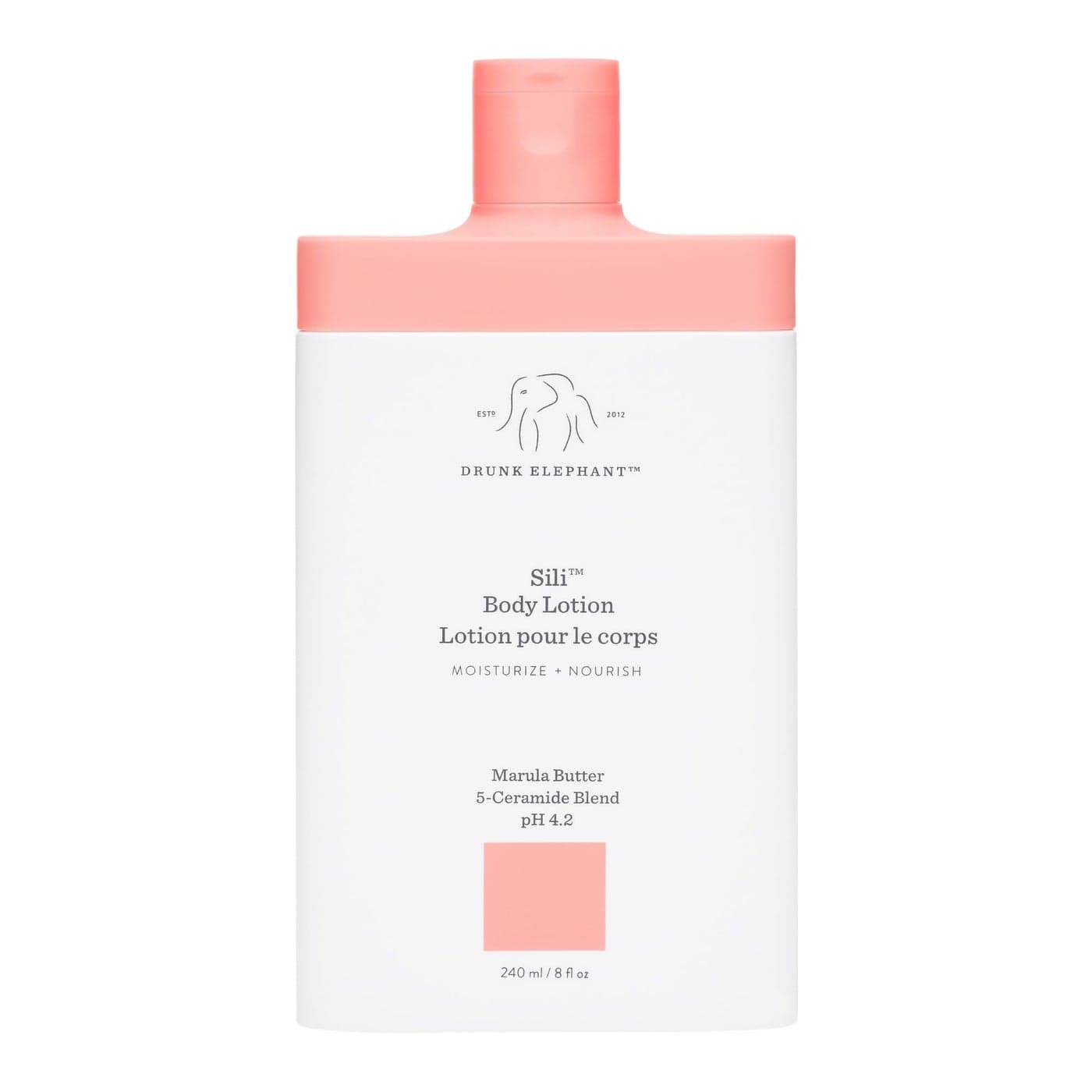 Drunk Elephant Sili Body Lotion 240 ml8 fl oz Lightweight Daily Lotion Clean Clinical Skincare CrueltyFree Dermatologist Tested Free of Essential Oils Silicones and Fragrance