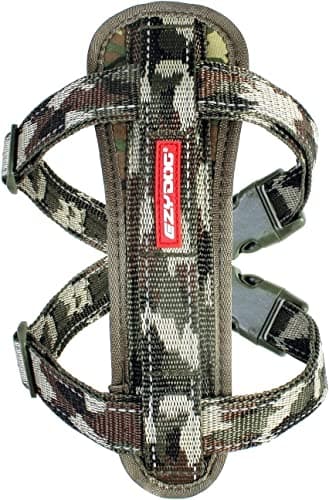 EzyDog Chest Plate No Pull Dog Harness – Escape Proof Harness with Reflective Stitching and Comfort Padding for Easy Walks, Training & Control - Car Restraint Included (X-Large, Green Camo)