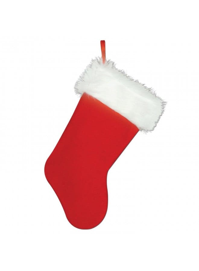 Plush Christmas Stocking Party Accessory (1 count) (1/Pkg)