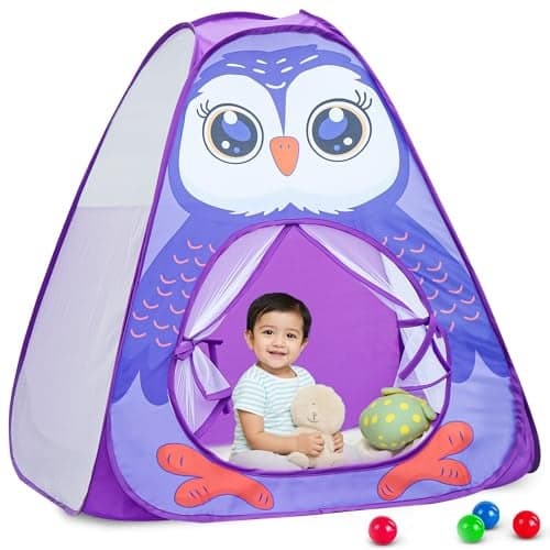 Zest 4 Toyz Popup Tent House for Kids Play House Foldable Tent House for Boys & Girls Easy to Set Up Baby Tent House 3 to 5 Years (Balls Not Included) - Purple