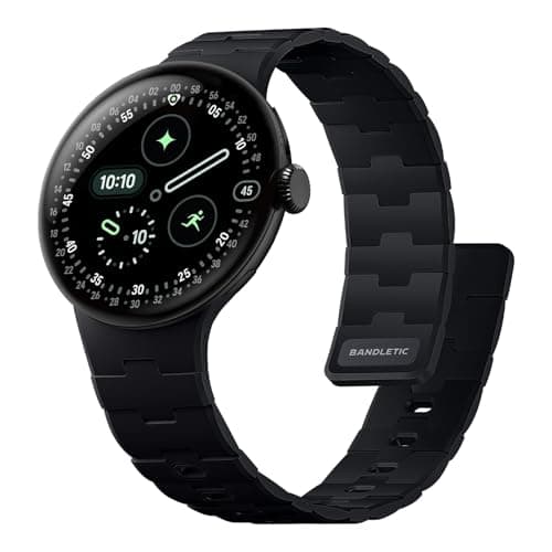 Bandletic Magnetic Silicone Bands Compatible with Google Pixel Watch 4321 41mm for Women and Men Rugged Soft Sport Strap Replacement Wristband