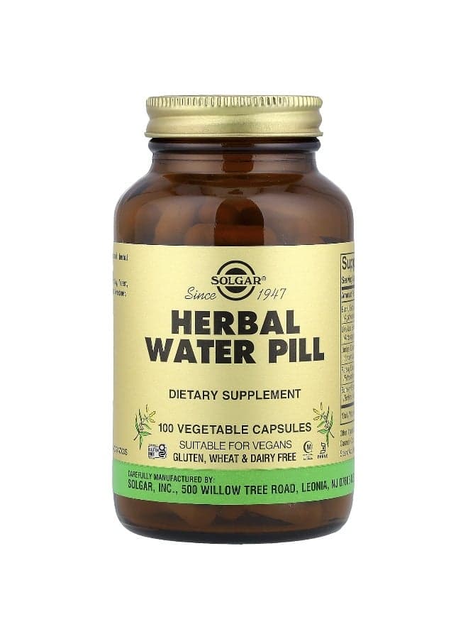 Herbal Water Pill Dietary Supplement - 100 Capsules