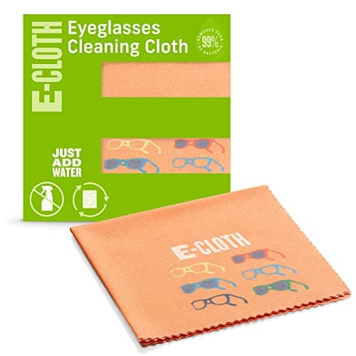 E-Cloth Glasses Cloth, Premium Microfiber Cleaning Cloth, Ideal Eyeglass and Lens Cleaner, Washable and Reusable, 100 Wash Guarantee, 1 Pack