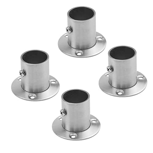 Antrader Closet Rod Flange,1 Inch Dia. Adjustable Socket Bracket Stainless Steel Support Holder for Pipe, 4-Pack