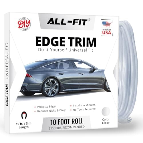 AllFit Automotive Car Door Edge Protector Universal DIY Edge Trim to Prevent Scratches Dings Flexible Adhesive Molding Trim for Cars Trucks SUVs 10 Ft Clear