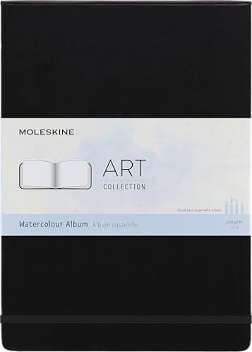Moleskine Art Watercolor Album, Hard Cover, A4 (8.25" x 11.75") Plain/Blank, Black, 60 Pages