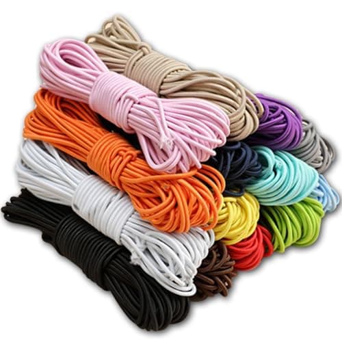 PerkHomy 1/4" x 25' Bungee Shock Cord Rope Marine Grade Heavy Duty Polyester Bungie Elastic Stretch String for Kayak Strap Tarp Tie Down Canopy Boating Camping Tent Crafting Patio (Black)