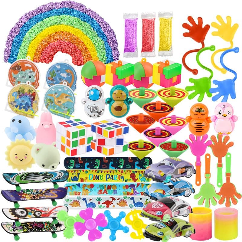 soimeme 60 Pcs Party Favors Carnival Treasure Box Toys Classroom Prizes Small Mini Bulk Gifts Toys Pinata Easter Basket Stuffers for Kids Boys Girls Goodie Bags Fillers for Kids Birthday Party