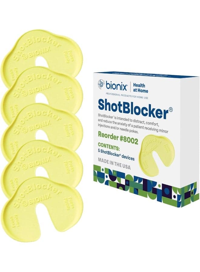 Bionix - ShotBlocker, Eases Discomfort from Immunizations & Injections, Great Alternative to Numbing Creams, Use at Home or On-The-Go, Safe for Kids, Easy-to-Use, Reusable (5 Count)