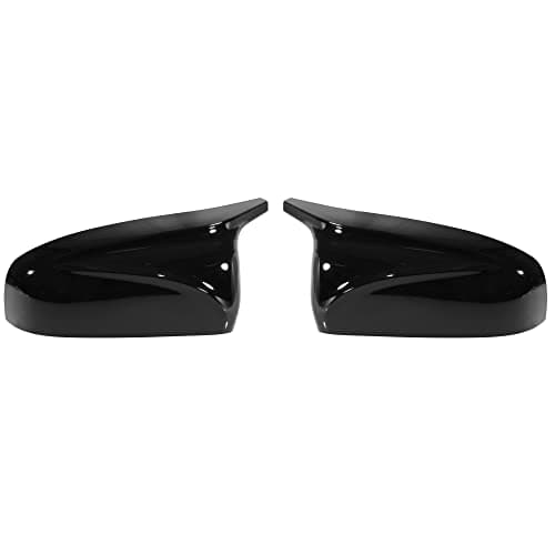 X AUTOHAUX Pair Car Exterior Rear View Mirror Covers Cap Replacement for BMW X5 E70 X6 E71 E72 2006-2014 Gloss Black