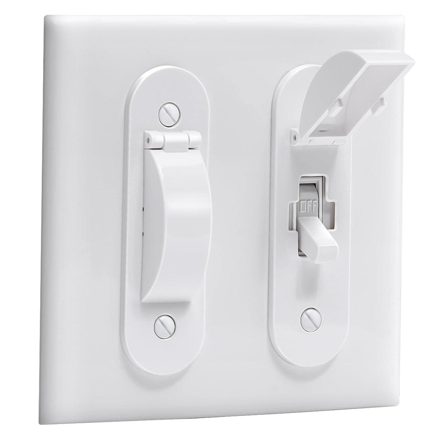 Wall Switch Guard Child Proof Light Switch Cover Guard Toggle Style Light Switch Protection Keep Toggle Switch in On or Off Position 1 Pack White