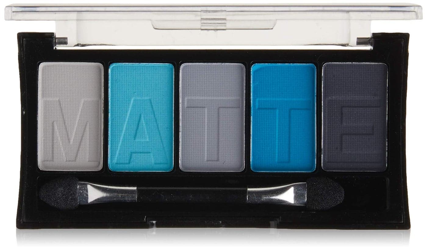 LA COLORS 5 Color Matte Eyeshadow Palette Blue Denim CEM474