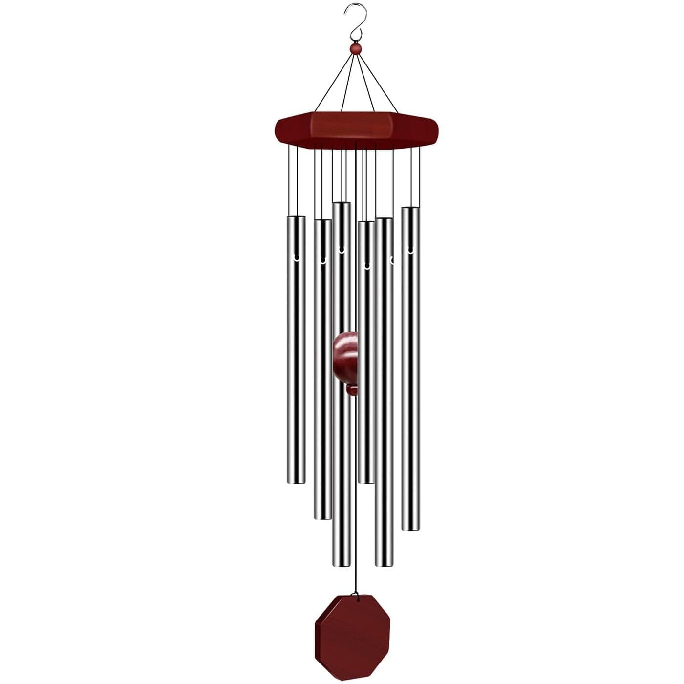 prexi Wind Chimes for Outside Wind Chimes Outdoor Deep Tone with Metal Tubes and Hook Memorial Wind Chimes Home Outdoor Decor for Garden Patio Yard Wind Chime 6 Tube