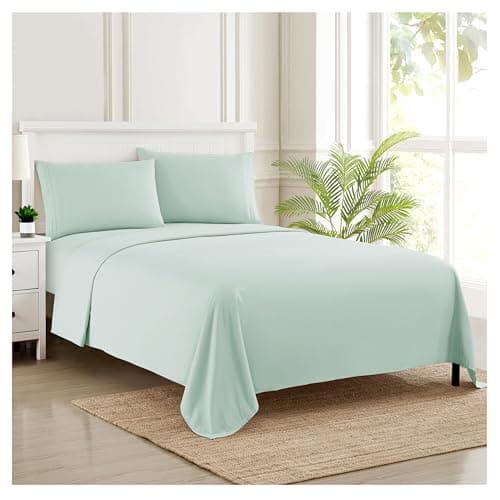 King Size Sheets - Breathable Luxury Bed Sheets with Full Elastic & Secure Corner Straps Built In - 1800 Supreme Collection Extra Soft Deep Pocket Bedding Set, Sheet Set, King, Mint