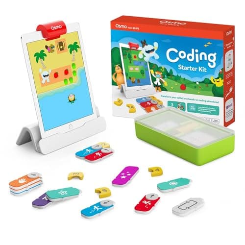 Osmo Coding Starter Kit for iPad3 Educational Learning GamesAges 510 Learn to Code Basics PuzzlesSTEM ToyLogic FundamentalsOsmo iPad Base Included
