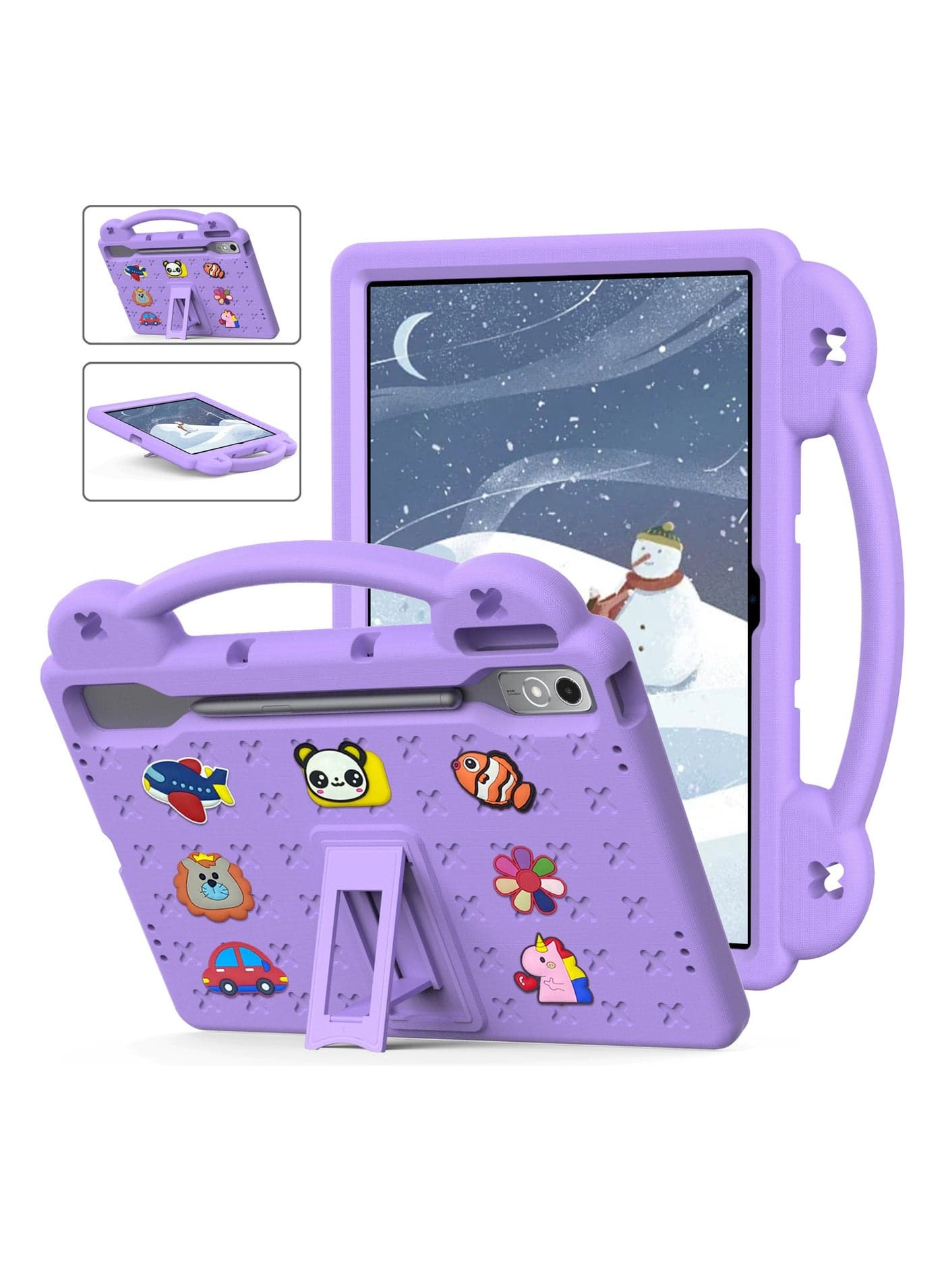 Handle Cover for Lenovo Lenovo Tab P12 2023, Heavy Duty EVA Foam Shockproof Child Case with Stand