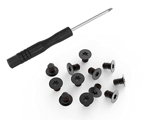 12PCS M2x3 Torx T5 Screws for Dell XPS 13 9300 9305 9343 9370 9380, XPS 15 9500 9510 9520 9550 9560, Precision 5520 5530 5540 5550, Razer Blade 14 15, HP Envy 13 Series Laptop w/Screwdriver, Black