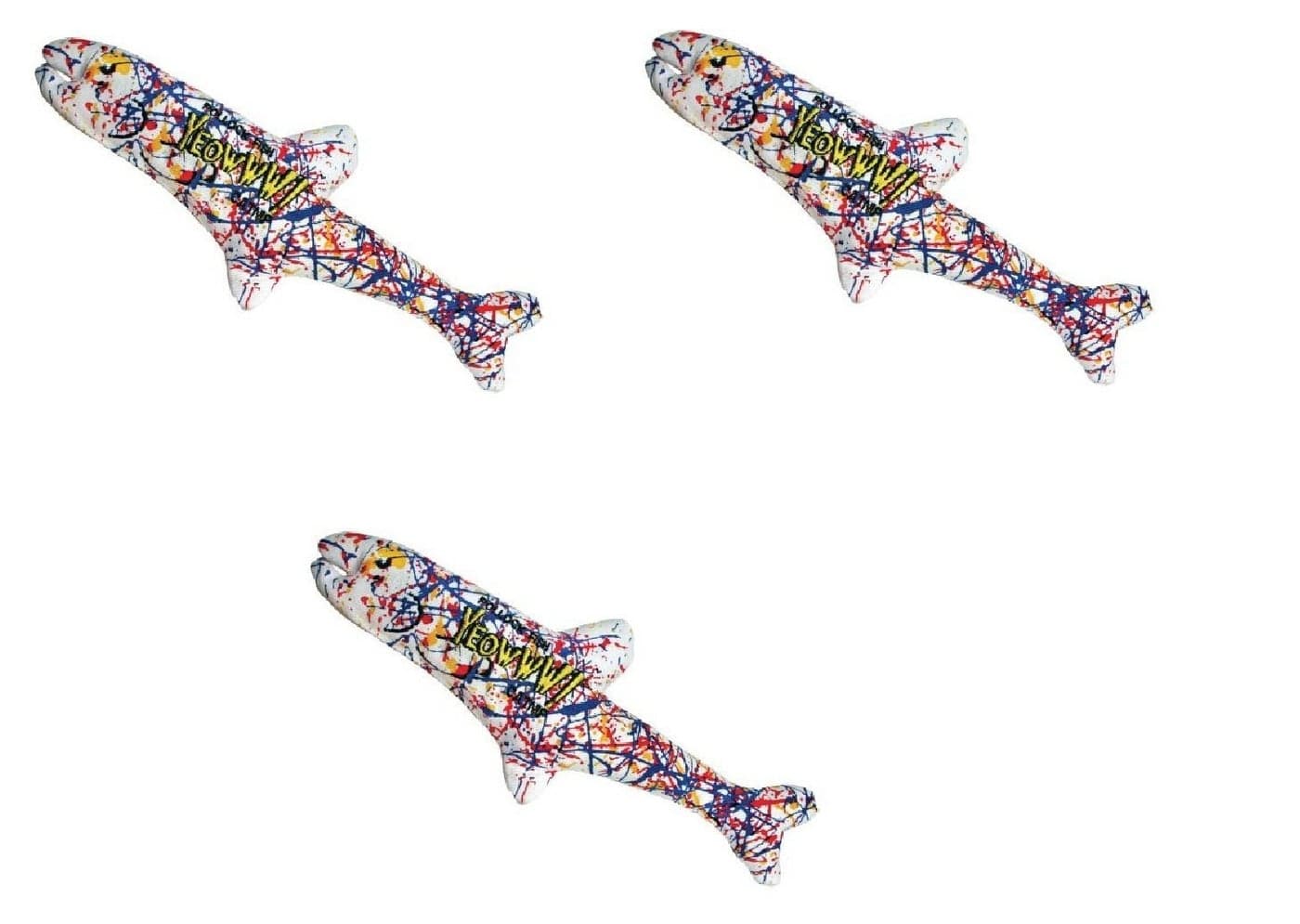Yeowww! Pollock Fish Catnip Toy, 3 Pack