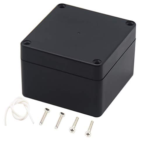 Junction Box, Zulkit Project Box IP65 Waterproof Outdoor Box ABS Plastic Electrical Boxes Electronic Enclosure Black 3.27 x 3.19 x 2.20 inch (83 x 81 x 56mm)(Pack of 1)