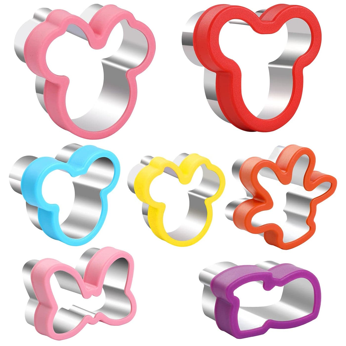 Magigift Multicolor 7Piece Cookie Cutter Set Head Bow Shoes Gloves Shapes Stainless Steel Dishwasher Safe