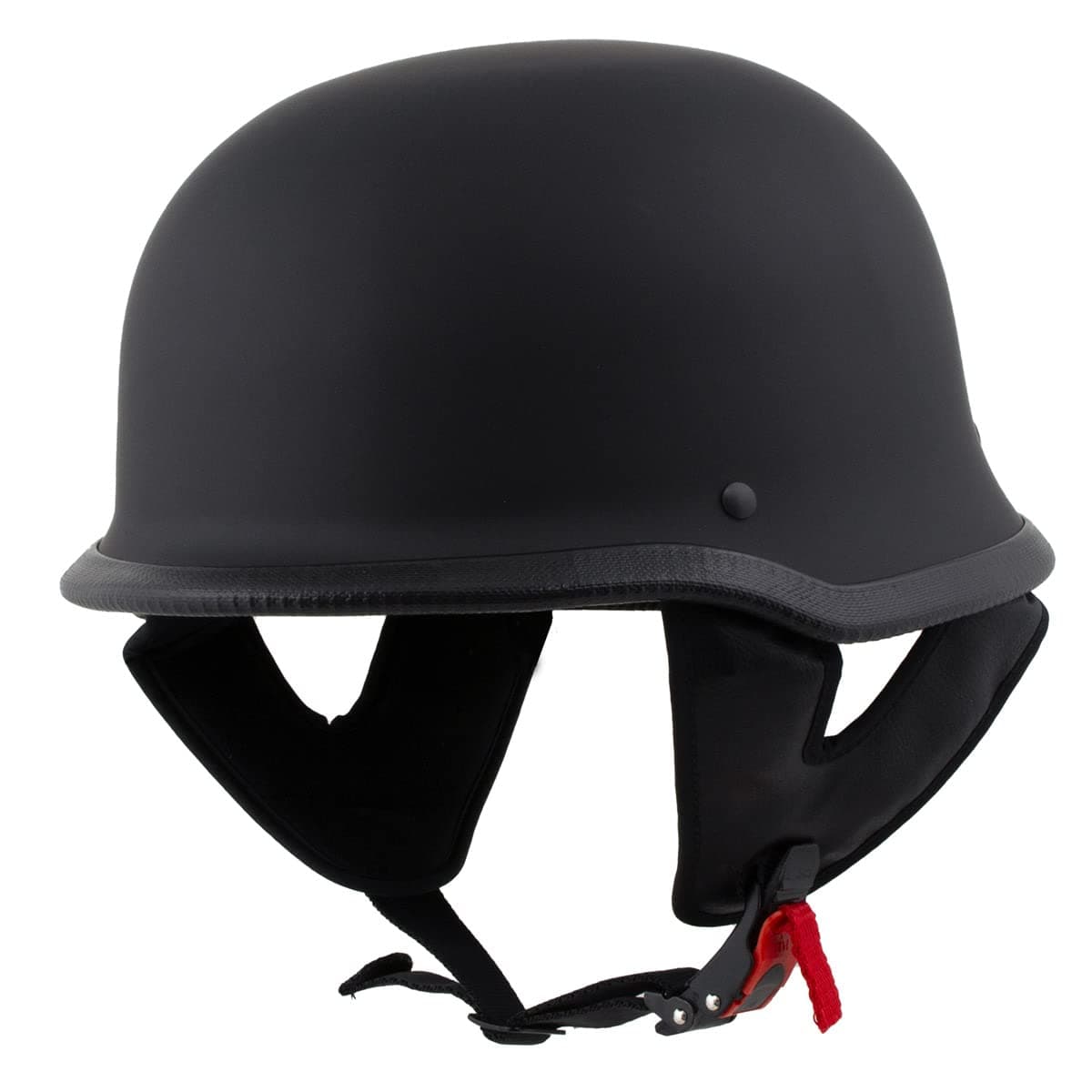 Milwaukee Helmets MPH9740DOT Motorrad DOT German Style Matte Black Half Face Motorcycle Bikers Helmet Medium