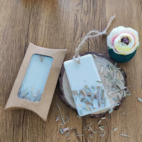 Sachet Tablet Handmade Wax Sachet Lemongrass Scents Home Fragrance for Air Freshner, Wardrobe Freshener, Closets, Drawers, Cupboards, Car, Shoes Racks, Kitchen (Lemongrass Pack of 1)